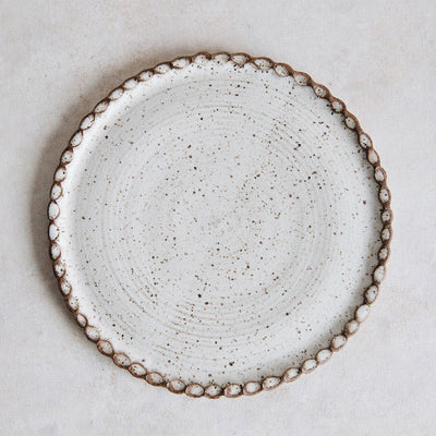 Ceramic Scalloped Plate - Light