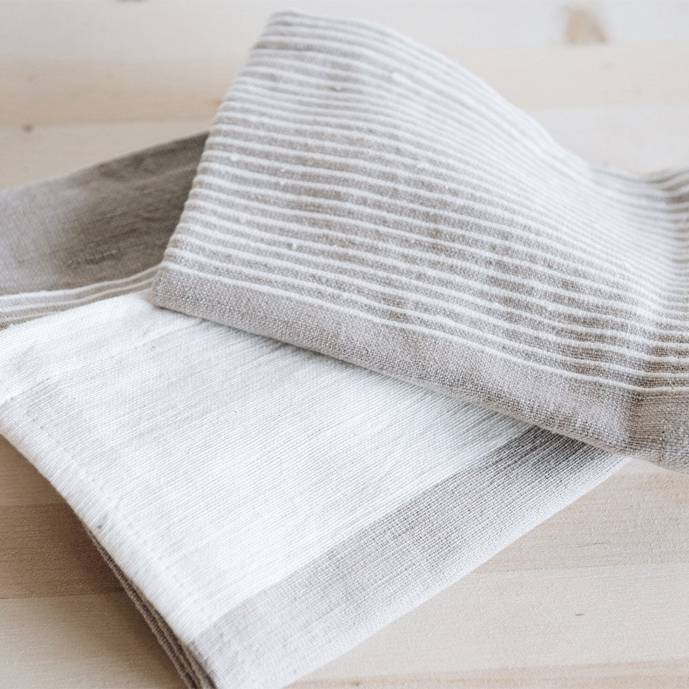 Hand-spun Ethiopian Cotton Tea Towel - Taupe
