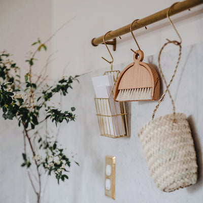 Petite Brass Hanging Basket