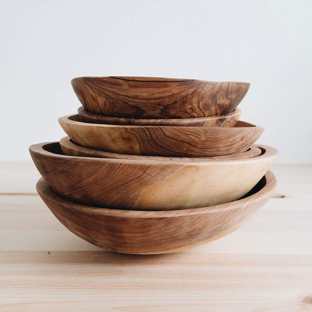 Hand Carved Wild Olive Wood Bowl - Small