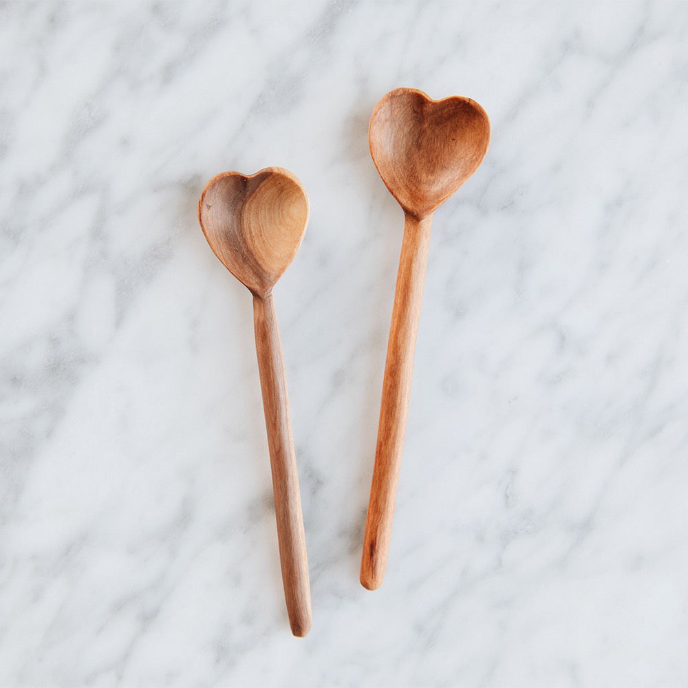 Wild Olive Wood Heart Spoon