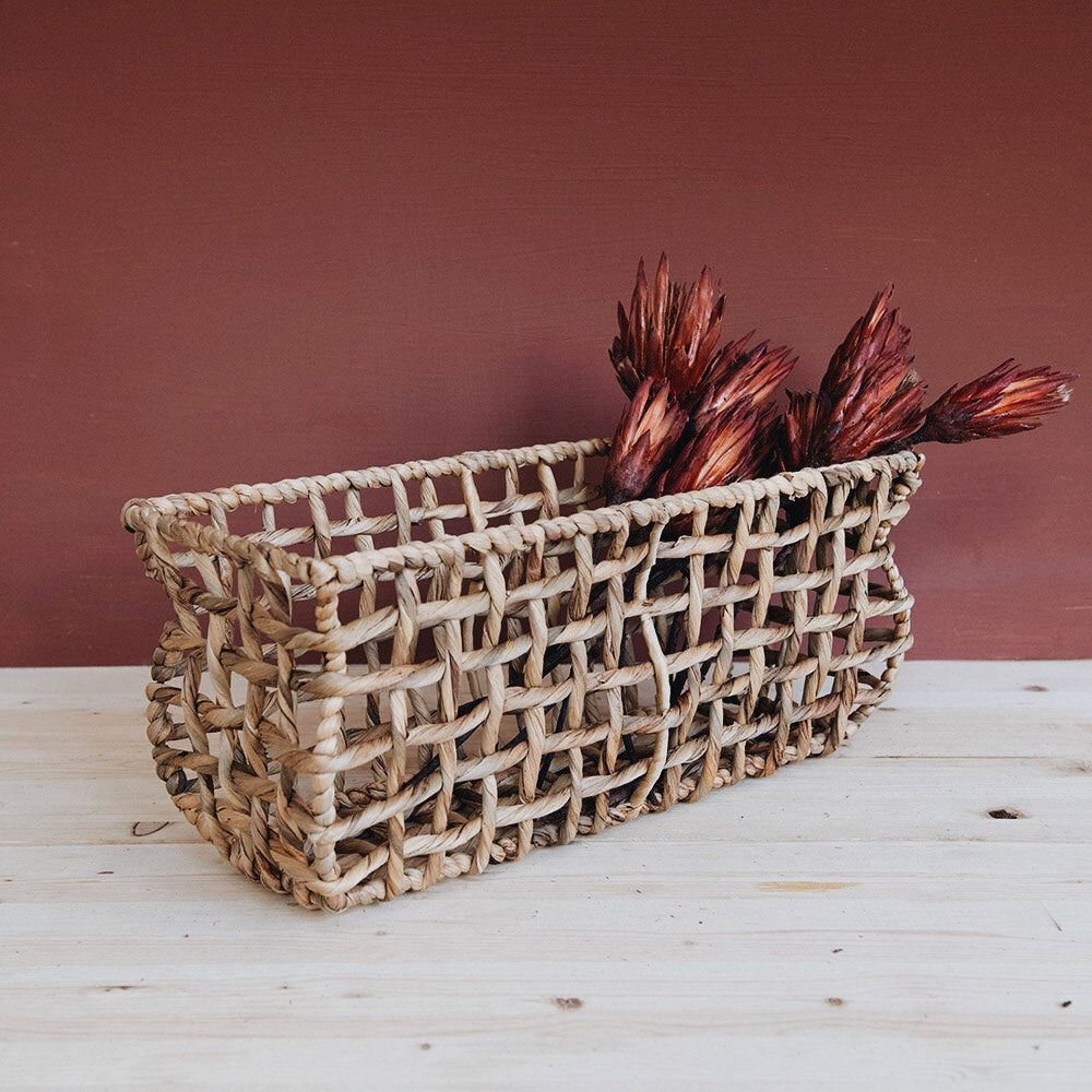 Handwoven Oblong Basket