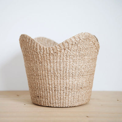 Woven Scallop Basket - Natural